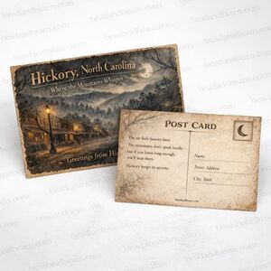 Hickory, North Carolina Postcard – Appalachian Folklore Series